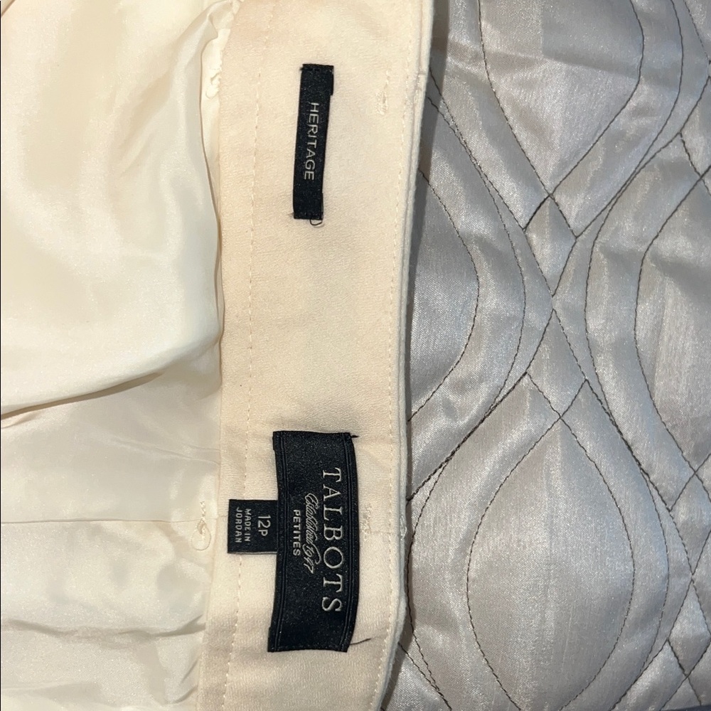 Talbots Cream Heritage Pants - Picture 2 of 5